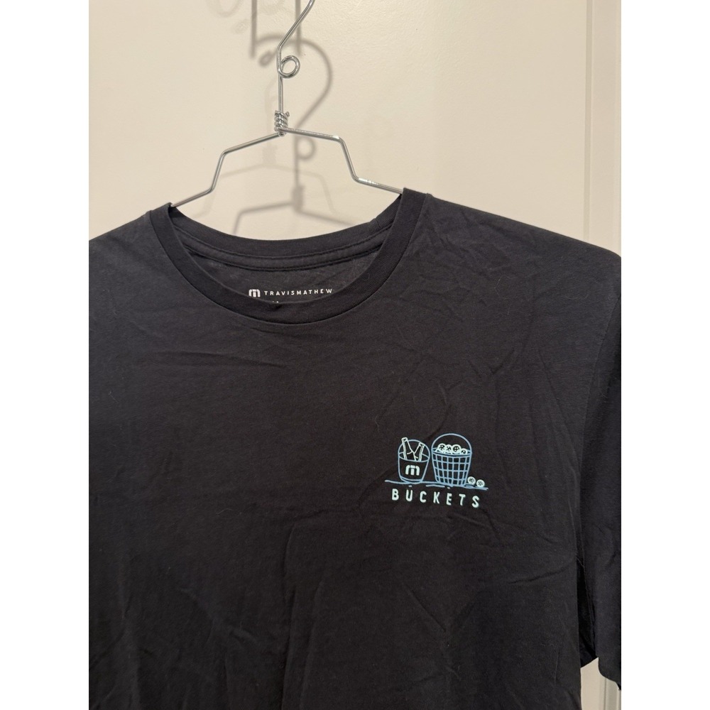 TravisMathew Buckets Life of the Party Mens M Blk Skeleton Golf Graphic Tee - Picture 2 of 5